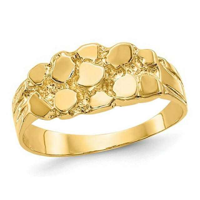 Bague Pépite pour Femme en Or Jaune 14 K