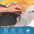 thumbnail image 5 of Yayeee Kitchen Curtains Tier Set of 2 Light Filtering 57"x24" Over Sink Window Panels, Colorful Black, 5 of 7