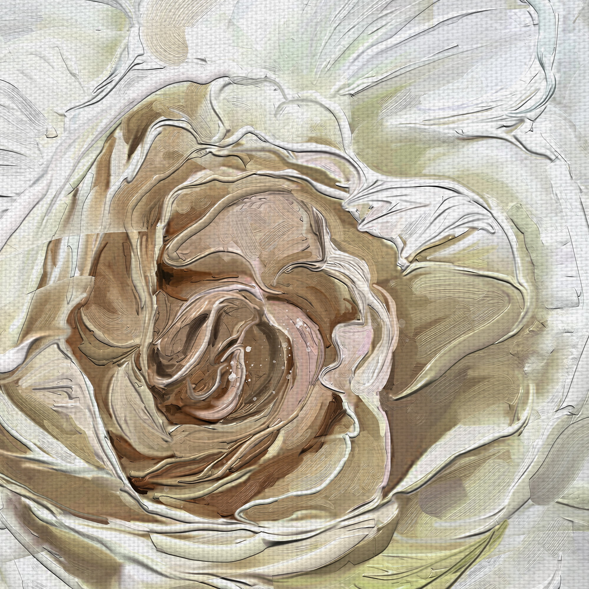 Masterpiece Art Gallery Radiant Rose Gold By Studio Arts Canvas Art Print 24" x 24"