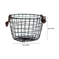 thumbnail image 3 of Storage Baskets Round Wire Basket,Round Wire Basket With Handles,Metal Round Mesh Basket Storage Basket,for Firewood Laundry Or Blanket Large Wire Country Organizer(10.2''X7.1''X10.2'), 3 of 7