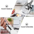 thumbnail image 3 of FRCOLOR Tap Extenders Faucet Extenders with Splashproof Nozzles for Home Use Made of Stainless Steel Rotatable Design 2 Pieces Silver,6.1"X2.17"X2.05", 3 of 5