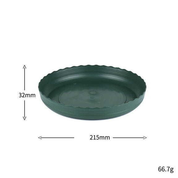 Tineasur 3-Pack Round Plastic Drip Trays for Plant Pots, Water Spill Catchers and Essential Plant Accessories