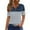 Navy, variant on Women's 2025 Trendy Summer Tunic Blouse Tee – Loose-Fitting Striped V-Neck Top with Short Sleeve, Casual to Dressy Versatility