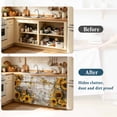 thumbnail image 4 of Sunflowers Cabinet Curtains for Kitchen 35"W x 35"L, Spring Daisy Floral Butterfly Dragonfly Wood Grain Laundry Sink Cabinets Magic Tape Short Curtain Privacy Panel for Bathroom Vanity Cabinets, 4 of 9