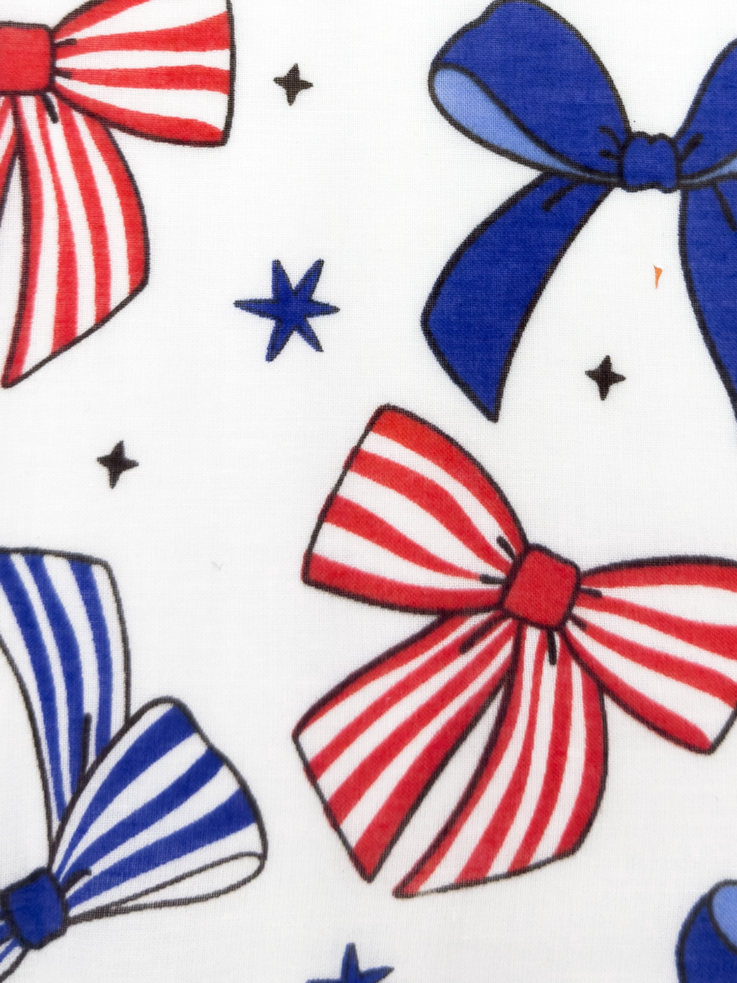 Fourth of July Women’s Striped Bows Bandana from Way to Celebrate, One Size, White/Multi