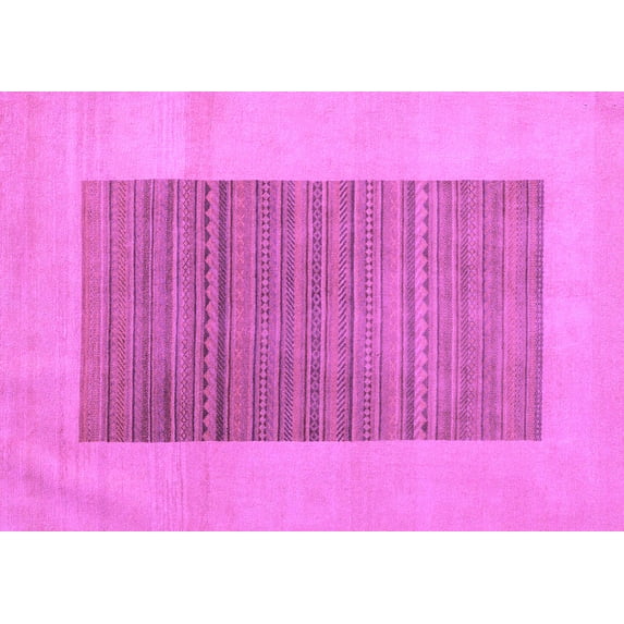 Ahgly Company Indoor Rectangle Abstract Purple Modern Area Rugs, 2' x 3'