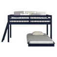 thumbnail image 5 of Bedz King Contemporary Twin Low Loft Bed, Ladder and Under Bed, Blue, 5 of 9