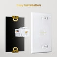 thumbnail image 7 of GearIT Ethernet Wall Jack RJ45 Insert for Cat5/Cat6 Keystone Wall Plate, White 50-Pack, 7 of 7