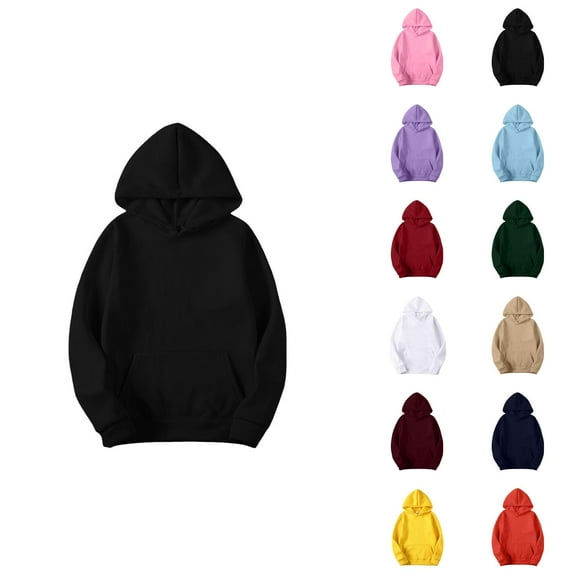 Essentials Hoodies for Women 2025 Long Sleeve Slim Fit Plain Hoodie with Pockets Hooded Sweatshirt Women Pullover