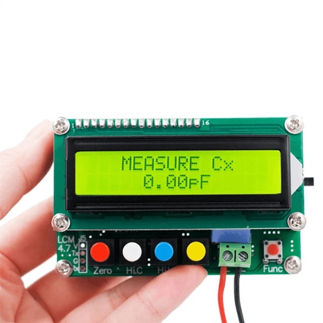 Digital Capacitor Meter Inductance Capacitance L/C Meter LCD Capacitance Meter Tester Mini USB Interface with USB Cable