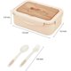 thumbnail image 5 of Lunch Box, Leakproof Bento Box, Food Container with 3 Compartments and Cutlery Set,BPA Free,Microwave and Dishwasher Safe Meal Prep Containers - Khaki, 5 of 5