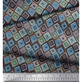 thumbnail image 2 of Soimoi Rayon Fabric Square Geometric Print Fabric by the Yard 56 Inch Wide, 2 of 3