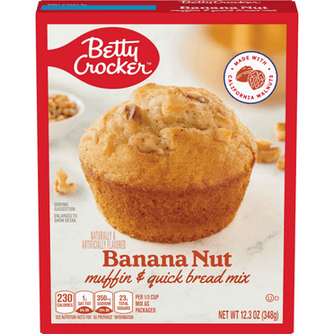 Pack of 2 Betty Crocker Banana Nut Muffin Mix, 12.3 oz Box