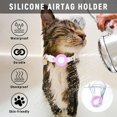 thumbnail image 3 of Collar de gato - Purple Little Daisy Airtag Cat Collar impermeable Airtag soporte hebilla de seguridad, collar de gato anti-asfixia, collar de gato personalizado, 3 of 5