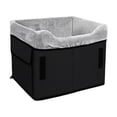 thumbnail image 3 of Asiento de coche para perros Casa para mascotas Cómodo ajustable para el asiento trasero Transpirable Lavable Nido para perros Asiento para negro, 3 of 9