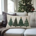 thumbnail image 4 of Christmas Throw Pillow Cover 12x20 Inch Green Christmas Tree Decor Outdoor Winter Holiday Xmas Decorative Lumbar Throw Pillow Case Home Decorations for Bedroom Living Room Sofa Couch, 4 of 6