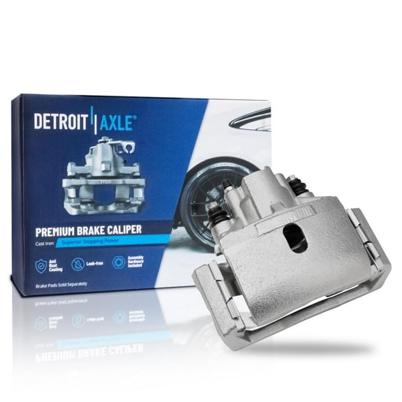 Detroit Axle - Rear Driver Side Disc Brake Caliper w/Bracket Replacement for 2002-2018 Dodge Ram 1500, 2004-2009 Durango Phenolic Piston ONLY