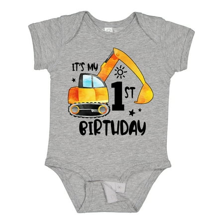 

Inktastic Construction Truck It s My 1st Birthday Gift Baby Boy or Baby Girl Bodysuit