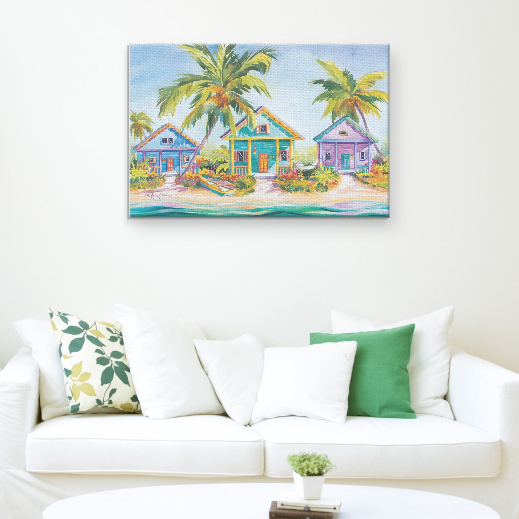 Masterpiece Art Gallery Island Charm Beach House By Kathleen Denis Canvas Art Print 24" x 36"