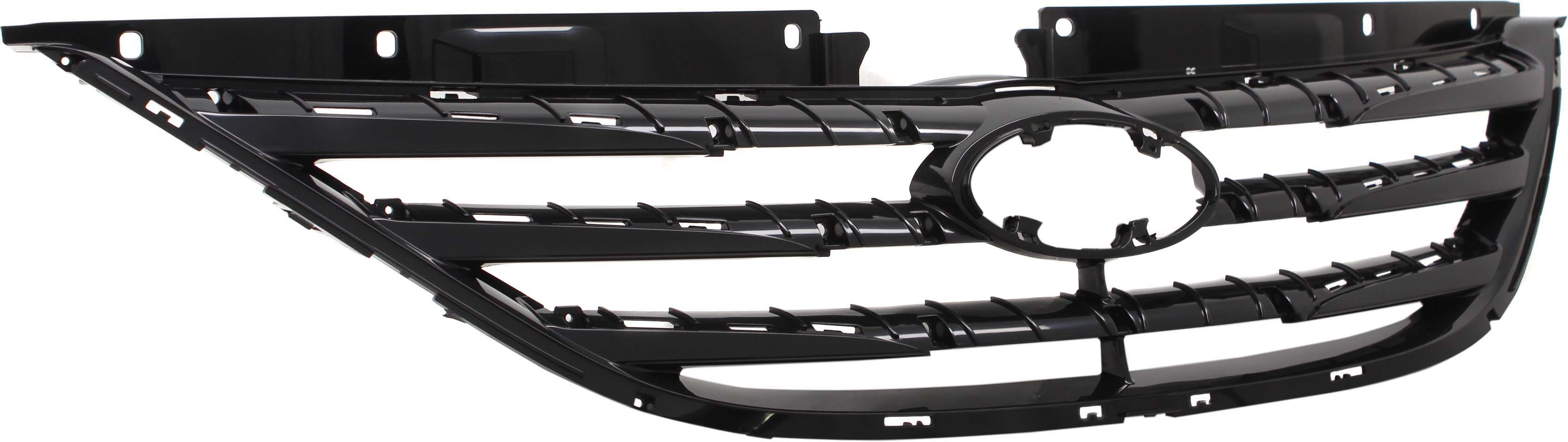 Grille Assembly Compatible With 2011-2014 Hyundai Sonata Textured Black Shell and Insert