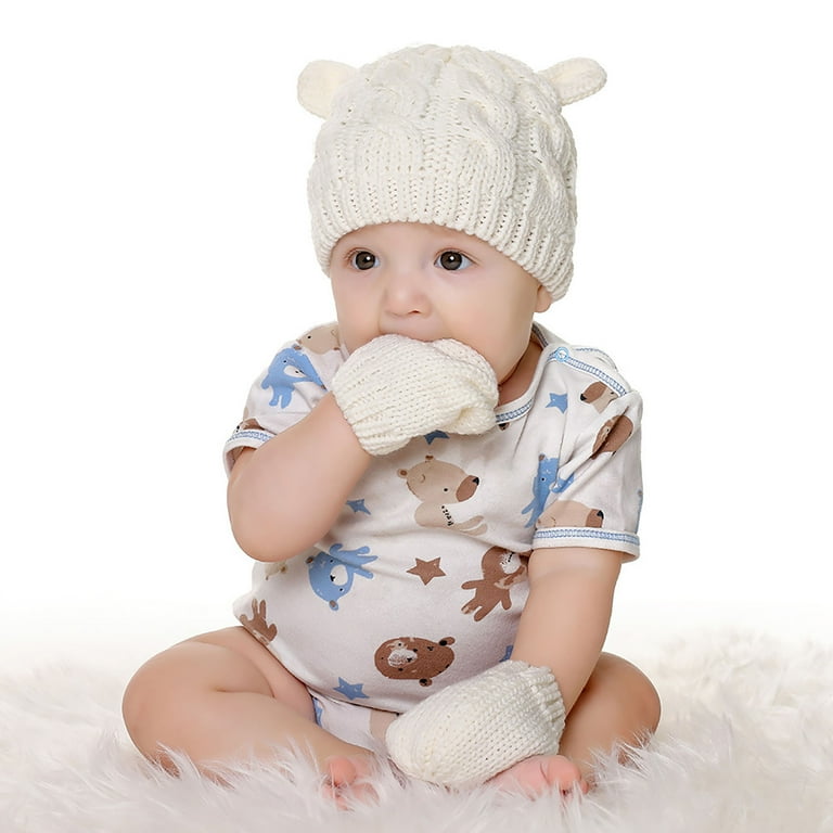 Baby hat sale and mitten set