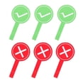 thumbnail image 2 of SHISUYAN 6Pack Game Paddle Answer Paddle Teaching Prop for Teaching Games 11.6x5.9x0.4in, 2 of 8