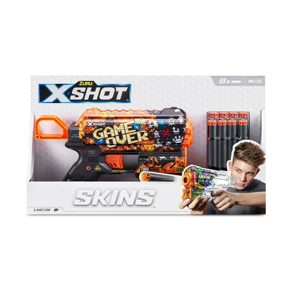 Pistolet à fléchettes X-Shot Skins Flux (8 fléchettes)