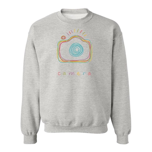 Camera Color Drawing Sweatshirt Women -Image by Shutterstock, Female x-Large