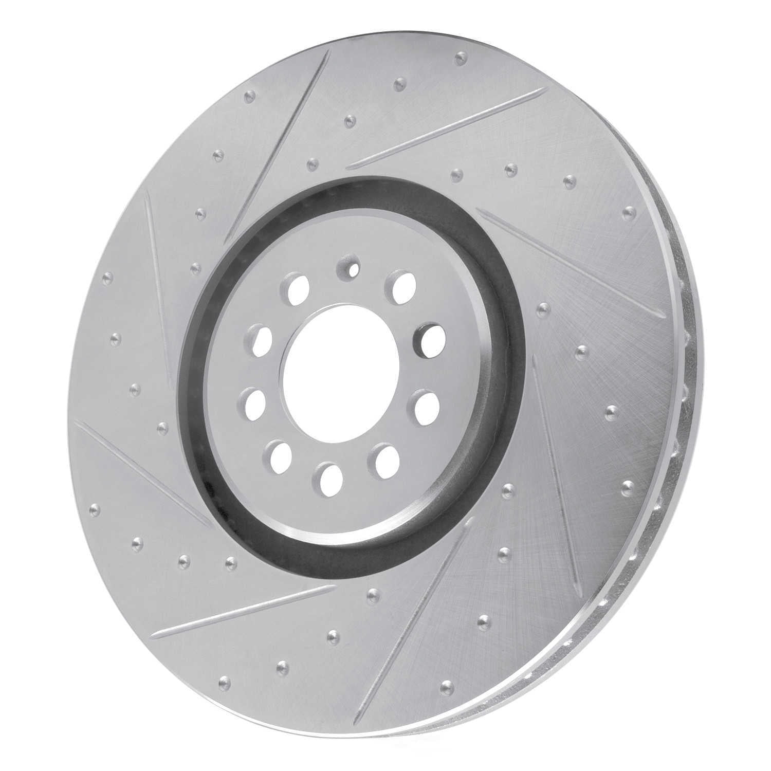 Dynamic Friction Company 631-74026D DFC Brake Rotor - Drilled And Slotted - Silver