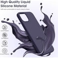 thumbnail image 2 of Liquid Silicone Case for iPhone 12 Mini, [Scratch-Resistant, Anti-Fingerprint, Shockproof] Protective Slim Phone Case, 4-Layer Cover with Microfiber Lining, Silky-Soft Touch, Deep Purple, 2 of 7