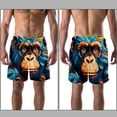thumbnail image 3 of luoweisi Men's Beach Shorts Quick Dry Swim Trunks with Mesh Lining Monkey L, 3 of 5