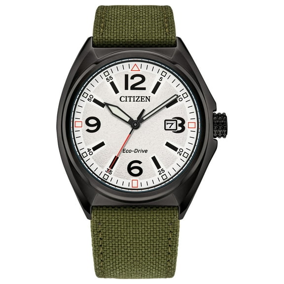 Citizen Eco-Drive Men's Military Style Green Strap Watch - AW1575-16A