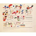 thumbnail image 2 of Kandinsky, Wassily 18x15 Black Ornate Wood Framed with Double Matting Museum Art Print Titled - Succession 1935, 2 of 4