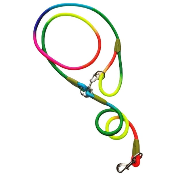 Correa para perro duradera con cuerda para colgar al hombro, manos libres, doble extremo, poliéster resistente Multicolor
