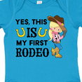 thumbnail image 4 of Inktastic Yes, This is My First Rodeo- Cowgirl in Hat and Boots Girls Baby Bodysuit, 4 of 5