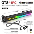 thumbnail image 1 of GT8 Horizontal GPU Support 5V ARGB Bracket Support Computer Video Card Stand GPU Holder PC Case Cooling Kit black 2Pcs, 1 of 6
