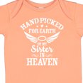 thumbnail image 4 of Inktastic Handpicked for Earth by My Sister in Heaven with Angel Wings Boys or Girls Baby Bodysuit, 4 of 5