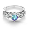 thumbnail image 4 of Gem Stone King 1.43 Ct Heart Shape Mercury Mist Mystic Topaz 925 Sterling Silver Ring, 4 of 6