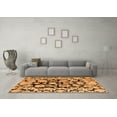 thumbnail image 3 of Ahgly Company Indoor Round Abstract Orange Modern Area Rugs, 8' Round, 3 of 4