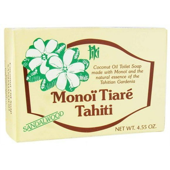 Soap Bar Sandalwood Monoi Tiare Cosmetics 4.6 oz Bar Soap