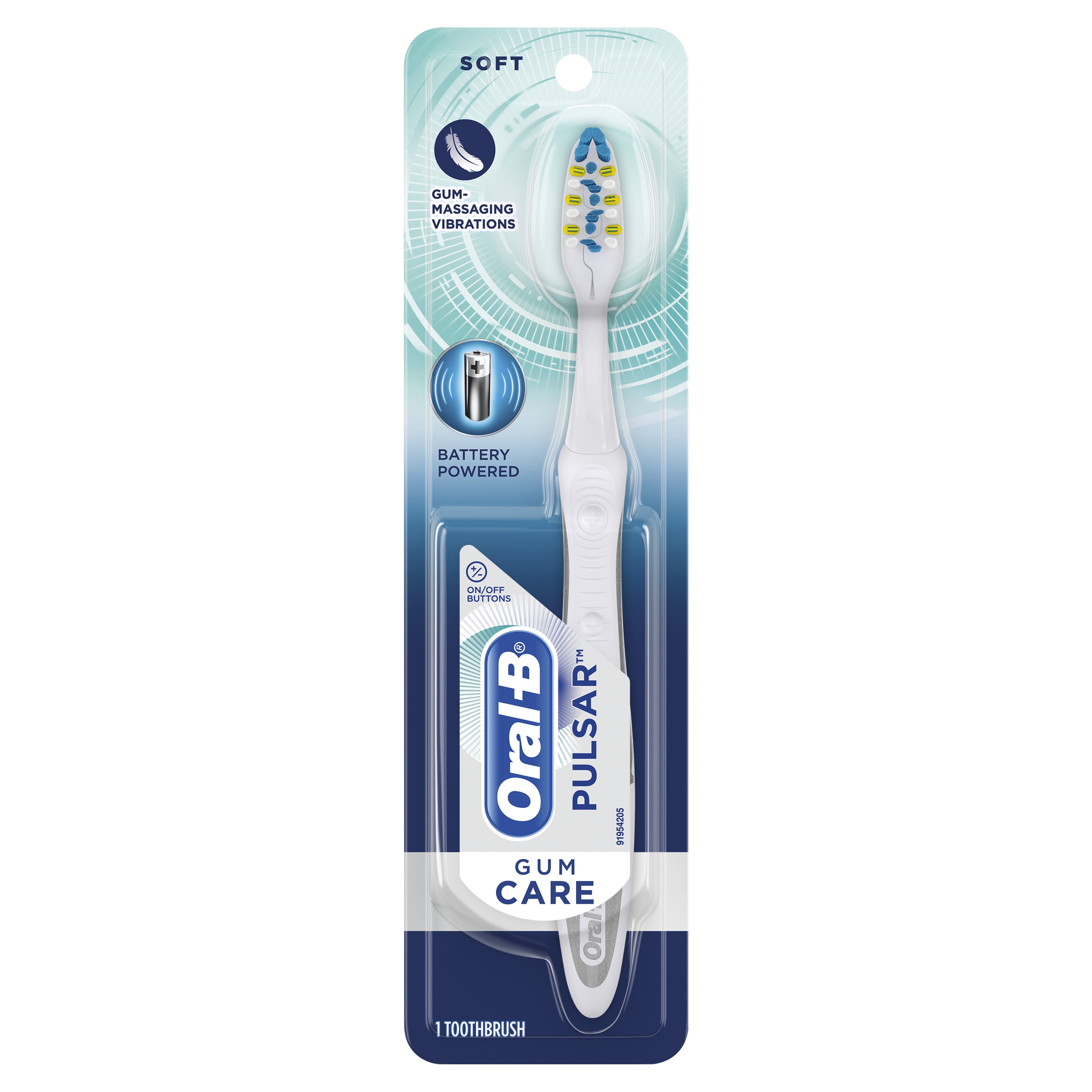 Oral-B Pulsar Gum Care Battery Powered Soft Bristle Toothbrush, 1 Count ...