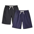thumbnail image 4 of HILEELANG 5-15T Boys 2-Pack Quick Dry Athletic Sweat Shorts, Elastic Waist Active Shorts with Zipper Pockets for Kids Youth, 4 of 10