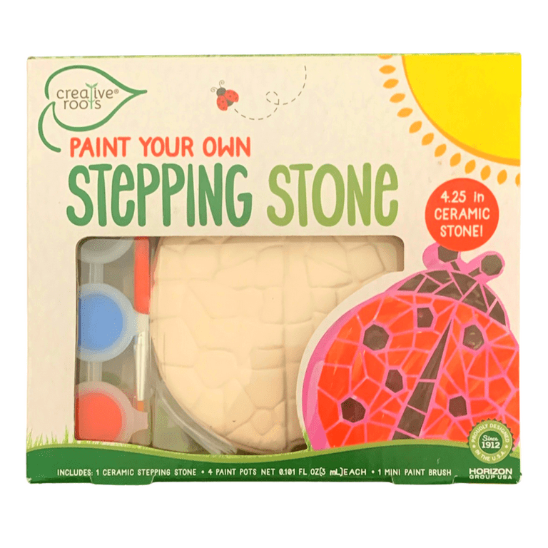 TOYLI Unicorn Stepping Stone Painting Kit for Kids Girls Boys Toddlers Create Your DIY Outside Fun, Includes 2 Painting Brushes and 6 Paints