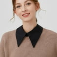 thumbnail image 3 of YEKEYI False Collar Blouse Half Shirts Detachable Fake Blouse Women Faux Shirt, 3 of 8