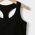 thumbnail image 4 of Mrat Flowy Tank Tops Women's Solid Color Tank Tops with Chest Pad Women's Bra Integrated Bottom Tops Round Neck Tank Tops Tank Tops with Built In Bras S-360 Black XL, 4 of 4