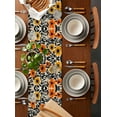 thumbnail image 2 of Orange Yellow Black Botanical Table Runner 70 Inches, Modernism Floral Spring Bed Runner Dresser Scarves Tabletop for Indoor Outdoor Parties/Ceremony/Banquet, 13" x 70", 2 of 8