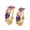 Golden, variant on Opolski Women Fashion 9K Gold Plated Purple Zircon Eardrop Huggie Earrings Jewelry Gift