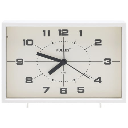 Unique Bargains Mechanical Alarm Clock with Night Light White 6.3L x 1.8W x 4.1H