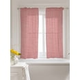 thumbnail image 3 of Vintage Peach Pink Curtains 54 Inch Length,Sheer Curtains for Bedroom Living Room Window Farmhouse Retro Solid Color Linen Texture Voile Drapes Kitchen Curtains Small Half Window 52"x54" 2 Panels, 3 of 7