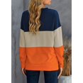 thumbnail image 2 of Sweat-shirt Décontracté à Col Rond à Manches Longues Imprimé à Rayures et Mollet T-shirts, 2 of 6